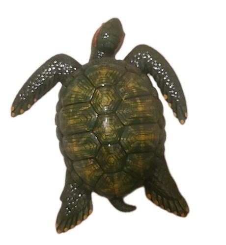 Hand painted sea turtle - 8",