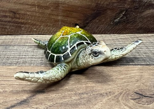 Turtle green resin - turtle, figurine
