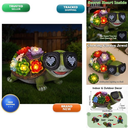 Viquhat solar turtle garden - turtle,