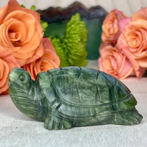 Green jade turtle carved - jade,